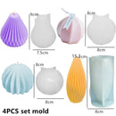 Wave cylindrical candle silicone mold with irregular geometric shape twisted stripes cylindrical candle mold resin gypsum mold