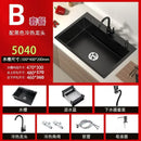 Stainless Steel Kitchen Sinks Black Nano Large Single Tank Countertop Basin Home Kitchen Vegetable Sink 304 Thickened Wash Basin