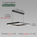 Living room lamp dining bedroom chandelier Nordic modern minimalist 2022 new light luxury square chandelier LED lamp suspendu