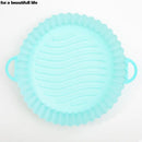 1PC Reusable Silicone Air Fryer Basket Oven Mold Baking Tray Pizza Fried Chicken Basket Round Square Pan Liner Accessories