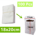 100Pcs Nursery Bags Biodegradable Non-Woven Plant Nursery Bags Fabric Seedling Pots Bags Plant Pouch Home Garden Supply