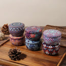 Retro Ethnic Style Iron Can Smoke-free Aromatherapy Candle Bedroom Living Room Handmade Soy Wax Scented Candle Home Decoration
