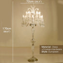 OUFULA European Style Crystal Floor Lamp Luxurious Hotel Ballroom Wedding Candle Decoration Lamp Living Room Bedroom Villa