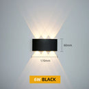 Aluminum LED Wall Lamp Waterproof IP65 Outdoor Garden Lights 8W 12W Interior Wall Light for Bedroom Living Room Stairs Lighting