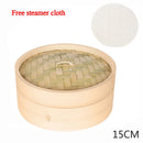 10/13/15cm  Chinese Dumplings Bamboo Steamer Cooker with Lid Dimsum Steamer Fish Rice Vegetable Basket Kitchen Cooking Tools