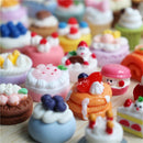 1/6 Scale Assorted Miniature Dollhouse Cake Mini Food for Doll Pretend Play Kitchen Toy Accessories