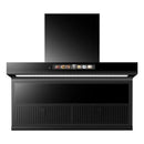 7-shaped household range hood with large suction power, kitchen top and side double suction range hood