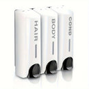 1/2/3Heads Manual Soap Dispenser Wall Mounted Hotel Shampoo Box Bath Box 400ML Soap Bottle Wall Hanger Press Dispenser Home