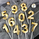 1Pc New 0-9 Number Birthday Candles Extended Big 3D Design Cake Candle Topper Decoration For Birthday Anniversary Celebration