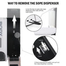 1/2/3Heads Manual Soap Dispenser Wall Mounted Hotel Shampoo Box Bath Box 400ML Soap Bottle Wall Hanger Press Dispenser Home