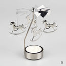 Metal Candlesticks For Candles Modern Room Decor Silver Carousel Candle Tea Light Holder Damper Home Decoration Valentine's Gift