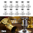 2pcs Taper Candle Holders Candlestick Silver Gold Rod Wax Base Fits Wedding Banquet Art Deco Candle Holder Home Decor