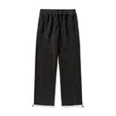Splicing Split Design Shake Velvet Casual Pants Men's Autumn Winter Loose Leg Adjustable Drawstring Long Pants Warm  Soft