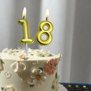 1Pc Festive Party Supplies Birthday Candles Digital Candle Cake Topper Gold Balloon Design Number 0-9 for Baking Dessert