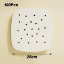 100Pcs Air Fryer Paper Disposable Steamer Bakeware Papers Oven Non-Stick Steaming Mat Oil-absorbing Paper for Fryer Accessories