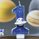 Digital Shaped Birthday Candle Cake Party Planet Universe Decoration Cake Decoration Accessories