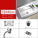 Modern Stainless Steel Kitchen Sinks for Restaurant Thickened Brushed Single-bowl Sink Minimalist Commercial Sinks for Kitchen