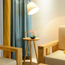 Nordic Wood Tripod Floor Lamp with Coffee Table Home Decoration Wooden Floor Lamps for Living Room Bedroom Office Standing Light