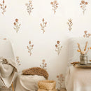Flowers Wall Stickers for Bedroom Living Decor Wall Decals Girls Room Decorative Wall Stickers Baby Nursery Room Kids Room