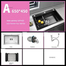 Nordic Metal Kitchen Sinks for Balcony Sink Black Thickened Nano Simple Design Household Kitchen Sink for Kitchen and Restaurant