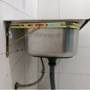Kitchen Suqare Sink Stainless Steel Single Drain Pipe wash basin set