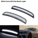 2pcs For 2015-2021 Dodge Charger Front Rear Bumper LED Side Marker Light Turn SignalLights/Driving Lights 12V