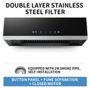 180W Range hood for kitchen Large Suction Small Oil Hat Machine Top Suction Automatic thermal cleaning Range Hood 715mm